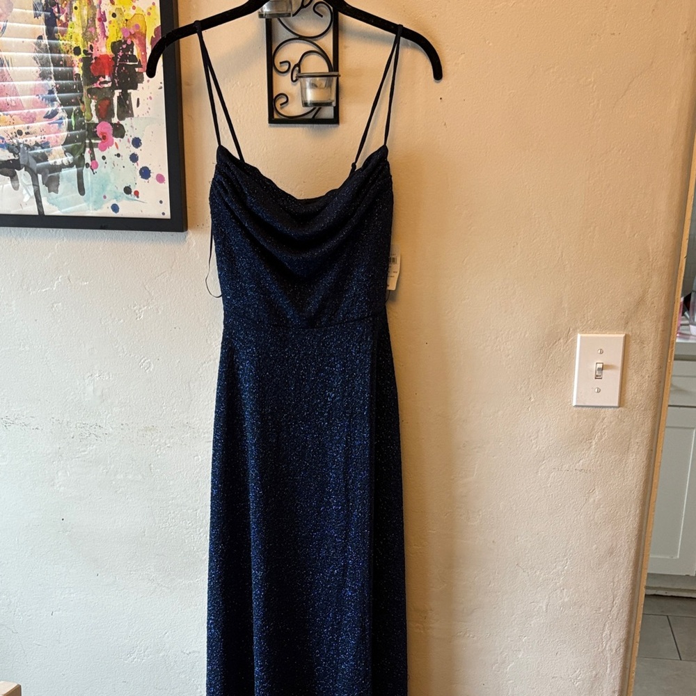 Windsor Sparkling Midnight Blue Strapless Dress